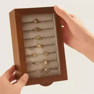 내추럴 우드 보석함 상자 귀걸이 반지 시계 돌반지 자라홈