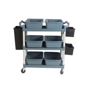 3단 카트 퇴식대 가정용서빙카트 골드 블랙 이동식업소용 식당 나무 브레이크바퀴 감성 호텔