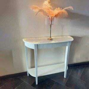 반원 2단 콘솔 유럽풍 철제 콘솔테이블 코너 화장대 틈새 아메리칸 원목 베란다 현관