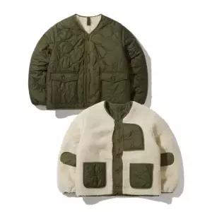 매장정품[브랜드명]KND 리버시블 퀼티드  플리스 라이너 자켓 올리브 카키KND25FWRV002109573