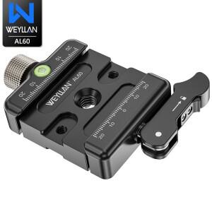퀵릴리즈 클램프 Arca 스위스 레버 카메라 Mlok 레일 Magpul Bipod WEYAN AL60 Q.R 플레이트 어댑터