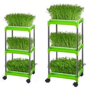 무토양 문화 새싹 야채 모종 트레이 선반 수경법 랙 씨앗 발아 냄비 이동식 심기