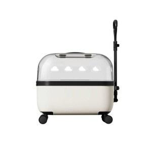 고양이 이동가방 투명 캠핑 반려견 케 화이트 52x40x48cm