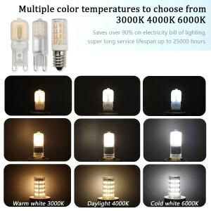 G9 LED 옥수수 전구 E14 AC 220V 2W 3W 4W 슈퍼 밝은 빛 비 스트로브  흰색 빛은 할로겐 램프를 대체 할 수