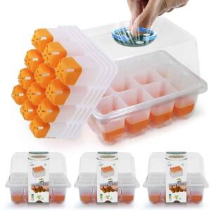 12 셀 묘목 스타터 트레이 키트 정원 홈 온실 식물 조절 가능 습도 보육 심기 상자 복제 씨앗 냄비