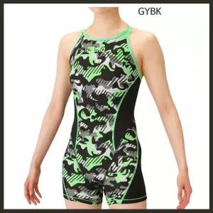일본 수입 아레나 고급 수영복 컬러밀리터리 아쿠아로빅 1부탄탄이GYBK 아쿠아로빅복