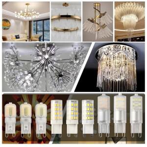 10PCS LED 옥수수 전구 G9 미니 소형 램프 AC 220V 2W 3W 세라믹 E14 360 빔 각도 냉장고 샹들리에 빛 할로