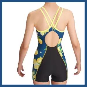 일본 수입 아레나 고급 수영복 트윈끈 레몬트리 여성1부 아쿠아로빅 탄탄이bkny 훈련용