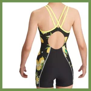 일본 수입 아레나 고급 수영복 트윈끈 레몬트리 여성1부 아쿠아로빅 탄탄이bkbk 폴리100