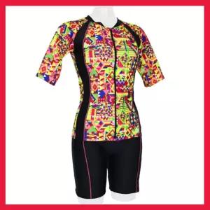 고급 브랜드 수영복 예쁜수영복 아쿠아로빅 엄마 수영복 반팔 투피스 잉카옐로우 온천 리조트