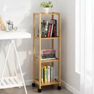 [생활] 플랜홈 이동식 4단 선반 인테리어 진열 이동식책장