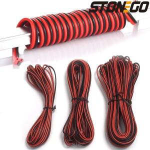 STONEGO RGB 단색 2835 5050 COB LED 스트립용 익스텐션 와이어 케이블 WS2812 22AWG 5M 10M 2 핀