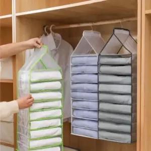 [생활] 접이식 12칸 칸막이 틈새 수납포켓 벽걸이 옷장행거