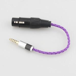 HIFI 탄소 섬유 4.4mm 밸런스드 수-4 핀 XLR 암 오디오 어댑터 케이블 4.4mm-XLR 커넥터
