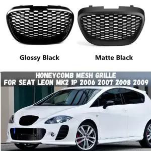 자동차 그릴망 튜닝 시트 레온 MK2 1P 2006 2007 2008 2009용 신형 프론트 범퍼 센터 그릴 허니콤 메쉬 후