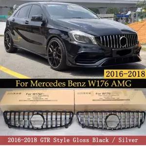 자동차 그릴망 튜닝 메르세데스 벤츠 호환 A클래스 W176 A250 A200 A45 AMG - GT 스타일용 프론트 그릴 레