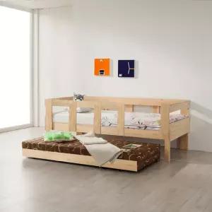 편백나무 원목 파인우드 이단침대 일체형단면매트포함 미니.멀티.싱글침대