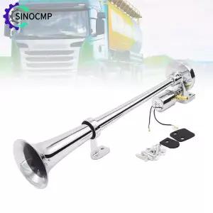 에어혼 화물차 크락션 범용 기차 트럼펫 크롬 도금 큰 소리 12V/24V 컴프레서 135DB 자동차 스피커 트럭 보