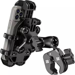 진동 감쇠기가 장착된 BRCovan 모터사이클 휴대폰 거치대 흔들림 방지 클램프 장착 핸들바 0.5 ~1.5 자전거