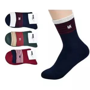 사계절용 스트라이프 포인트 양말-5켤레 색상랜덤 쫀쫀한 발목 밴딩 여성용 장목양말