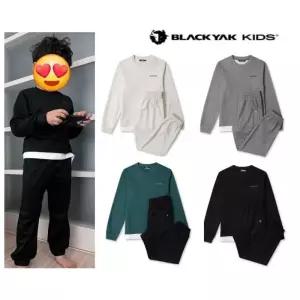 [백화점 홈쇼핑 정품] 블랙야크 BLACKYAK 키즈 26년신상 신축성 좋은 간절기용 기본맨투맨세트 저지맨투맨