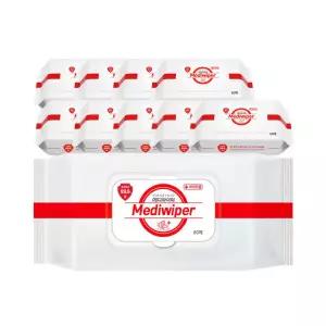 메디와이퍼 소독티슈 캡형 80매x10팩 의약외품 99.9% 소독 살균 제균 피부 손소독제 {QHJ}