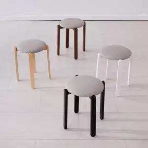 바로스 패브릭 원목 다용도 스툴 보조의자 4colors