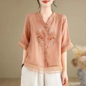 저고리 블라우스 데일리 모리걸풍 생활한복 개량 반팔 여성