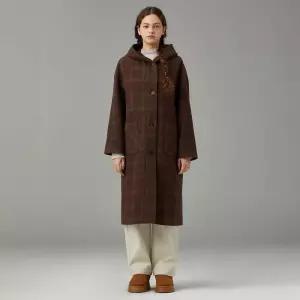 매장정품 THURSDAY ISLAND 써스데이 아일랜드 [여성]후드 체크 롱 코트(T258MCT342W) 1185329