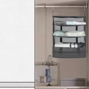 [생활] 옷정리 매직 압축 파우치 여행용 접이식 걸이형 수납함 정리함 포켓 다용도 옷정리함 소품