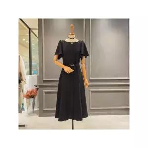 [하프클럽/아니베에프]  A55WOP550 케이프 슬리브 벨트 원피스