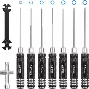 RC 헥스 드라이버 도구 세트 0.9mm 1.27mm 1.3mm 1.5mm 2.0mm 2.5mm 3.0mm 키트와 다축 FPV 레이싱 드론