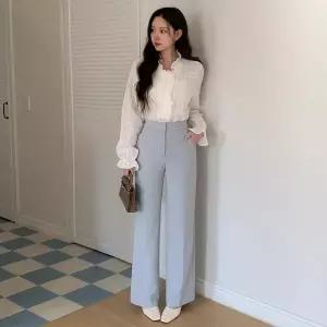 [하프클럽/]여자 하이웨이스트 스판 부츠컷 슬랙스