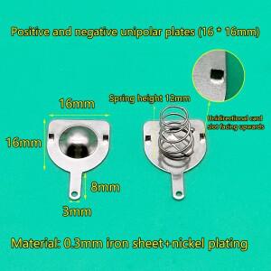 10PCS 16x16mm 18.5x16.5mm 스프링 접촉 시트 - DIY 전원 키트용 양극음극 접점이  18650 배터리 박스 터미