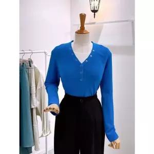 [갤러리아] [레코브]스냅버튼 레이어드 배색 니트(LC41F3KN009X)