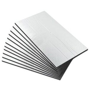 [미국배송] 10PCS 197밀리 자동차 소음 차단 매트 4.84 평방피트 도어 후드 트렁크 방음 및 단열재 알루미늄 호일+폼 차단재