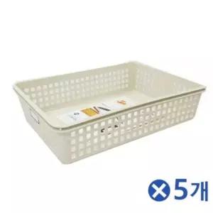 [생활] 스토리바구니 4호 아이보리 마트바구니 옷정리