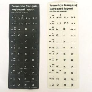 1개  키보드 스티커 레이아웃 내구성 알파벳 검정  흰색 글자 공용 노트북 탁상용
