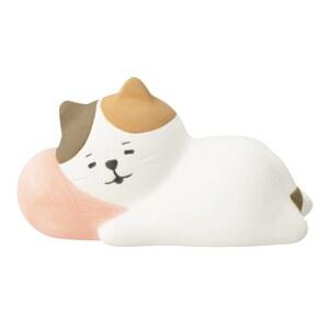 스톤 디퓨저 수면 동물 [일본에서 설계] 에센셜 오일 및 아로마 테라피용 비전기 패시브 (세라믹 / 클레이) (잠자는 고양이)