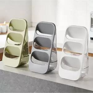 스탠드형 3단 물빠짐 수저꽂이 깨끗한 주방정리 트레 식기보관함 수저보관함 포크보관함