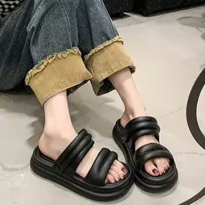 슬리퍼 버튼 젤리 유니크 디테일 페이크 디자인 샌들 여성슬리퍼 여름슬리퍼