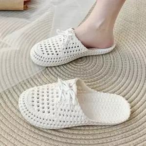 여름 슬리퍼 펀칭 여자 젤리슈즈 리본 휴가 바캉스 여성슬리퍼 여름슬리퍼 발편한슬리퍼