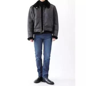 [해리슨옴므]오버핏 레더 버클 포인트 무스탕 523 KTOC1161_P417560342