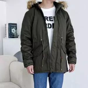 남성 겨울 아우터 후드 털 야상 점퍼