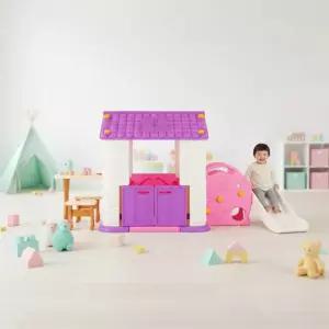 쿠쿠토이즈 에듀 플레이하우스4 미끄럼틀 놀이집 의자 아기집 텐트 테이블 장난감 슬라이드