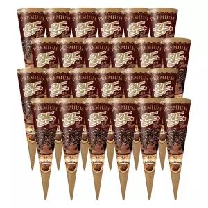 [롯데웰푸드]프리미엄 월드콘 초코브라우니 160mlx24