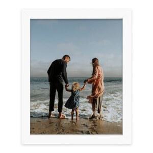 골든 스테이트 아트 단단한 사진용 액자 Windows 소나무와 매트 화이트 벽 유리로 상단 또는 디스플레이 1팩 8x10 -테이블 강화 만든 7.5x9.5인치 없이