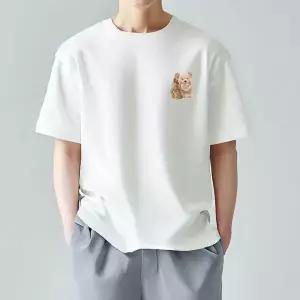 [골드스마일]반팔 티셔츠 레깅스 곰인형 프린트