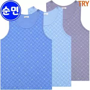 트라이 남자 면100 민소매 런닝 3매입 세트 E3RFA1