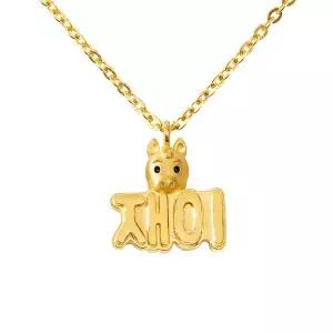 [뽀르띠] 순금 24K 1.875g 말띠 당근말 이름목걸이 돌목걸이